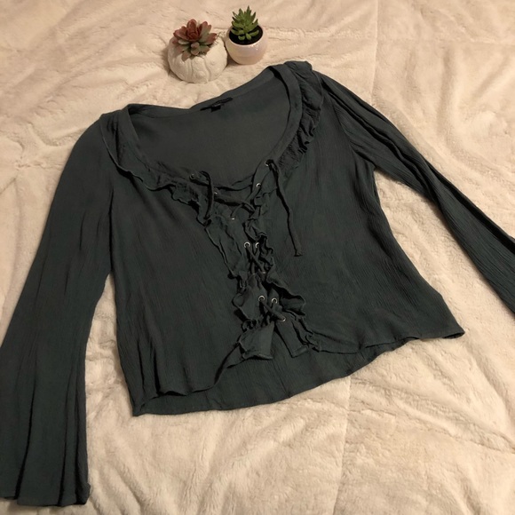 AMERICAN EAGLE OUTFITTERS | Lace up shirt - Picture 1 of 2